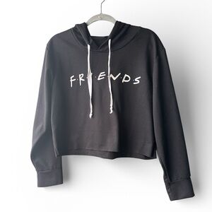 Friends Black Cropped Hoodie